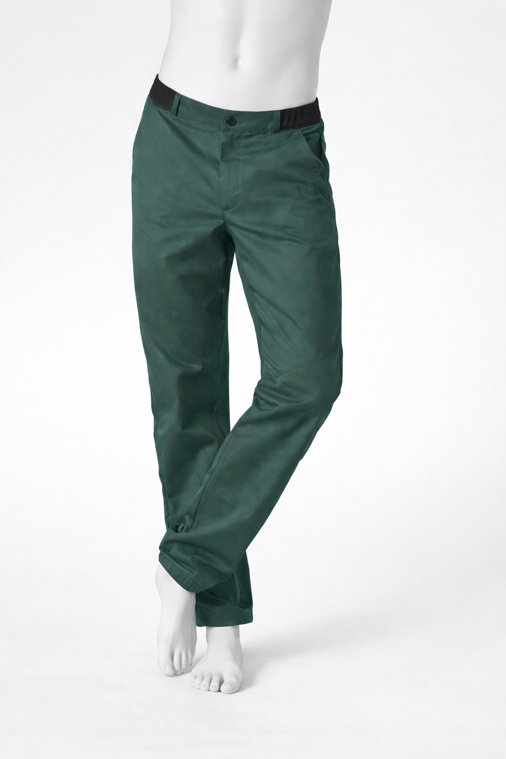 pantalone arrampicata cotone verde front view