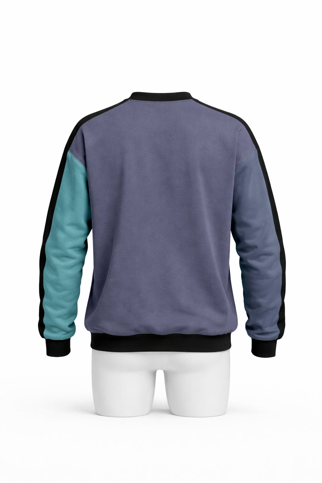 felpa tagli colore design in cotone leggera rupe vista posteriore