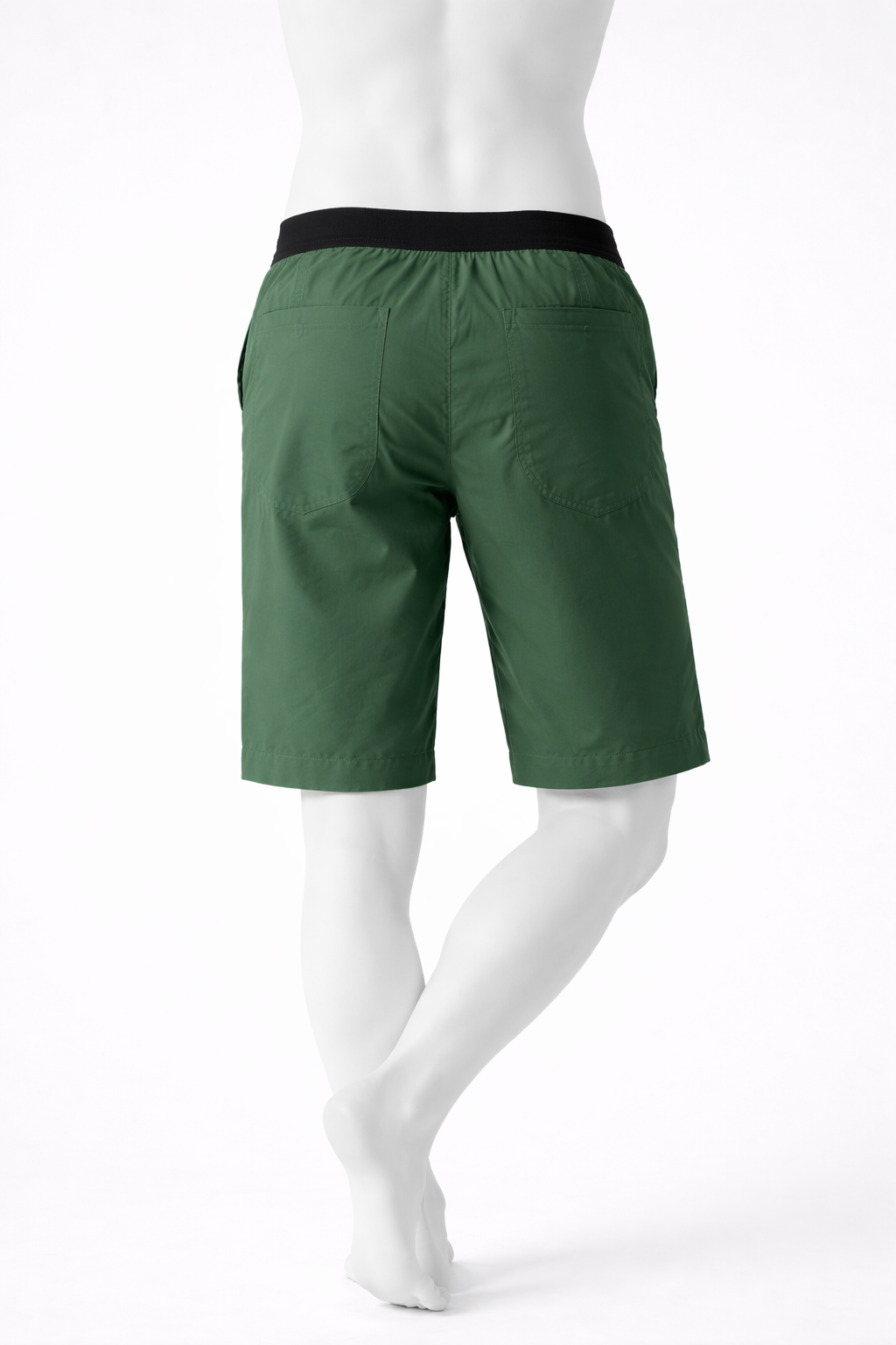 pantalone arrampicata cotone corto verde vista posteriore