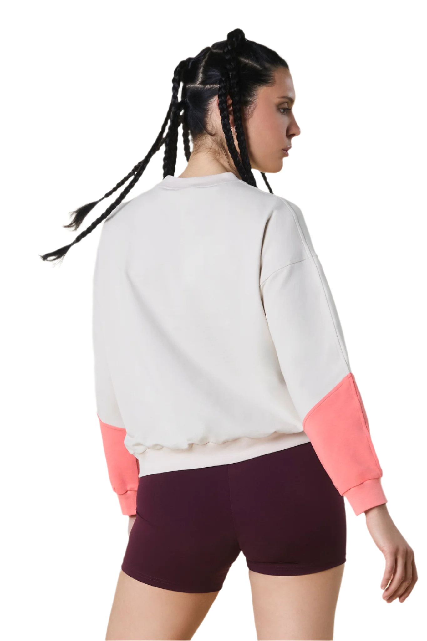 Sweat-shirt léger pour femme bicolore Light Sand Peach | Rupe