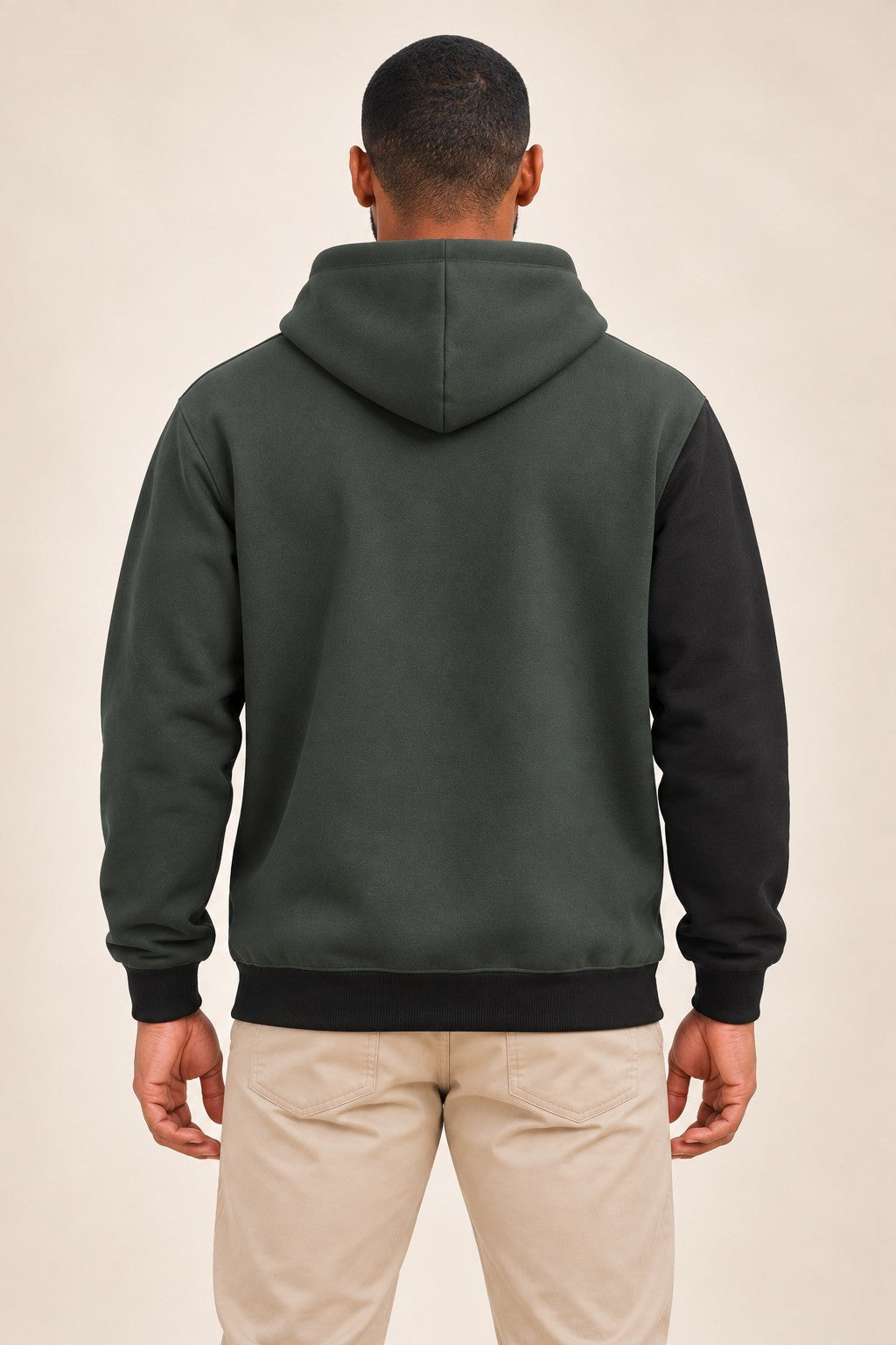 Felpa con cappuccio DIHEDRAL Tuareg a 3 colori indossata da uomo - retro - Rupe Clothing