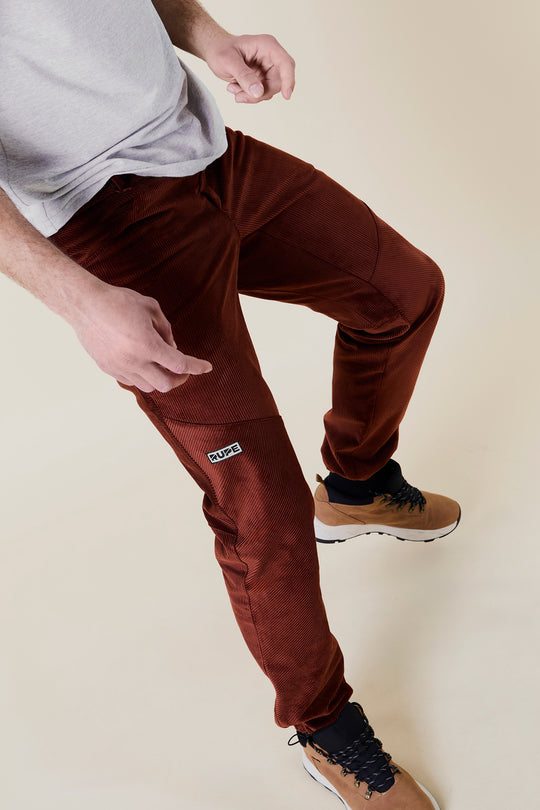 HIMALAYA - Rust pantalone in velluto da uomo