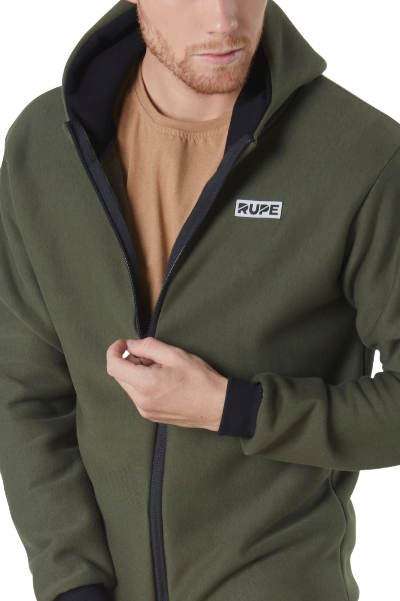 Men's Zip Hoodie - Military Green