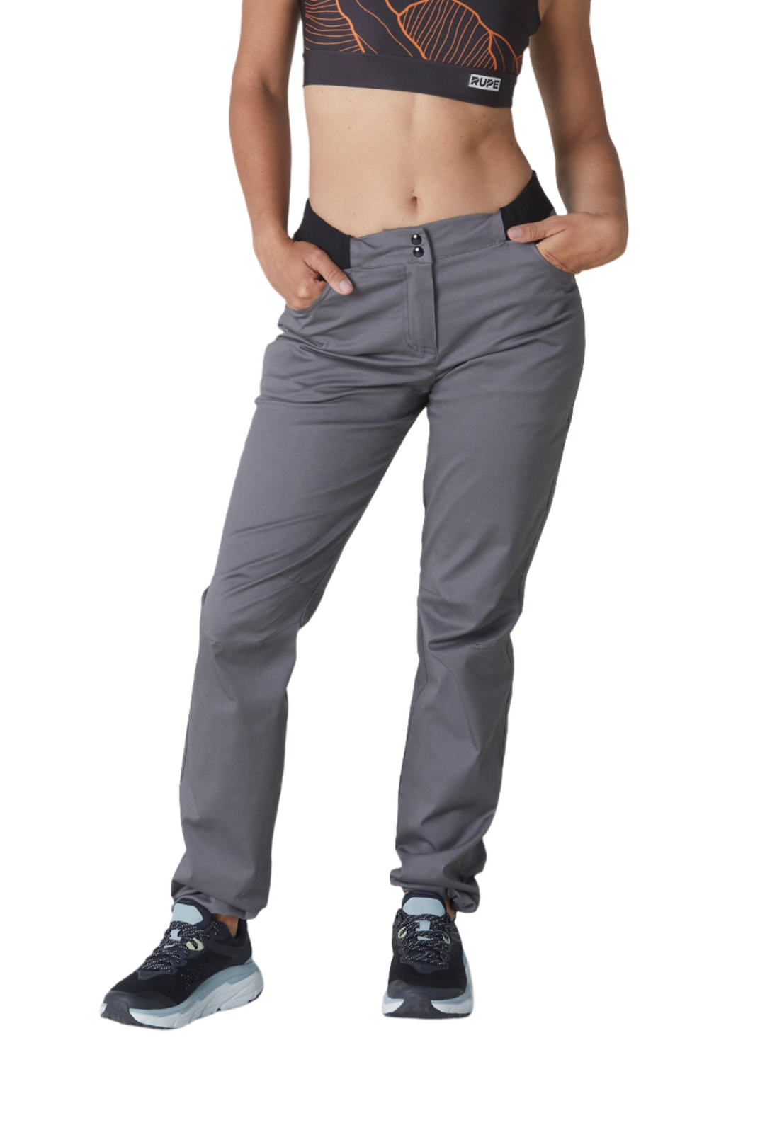 Pantalone arrampicata ANDE - grigio donna realizzato a mano