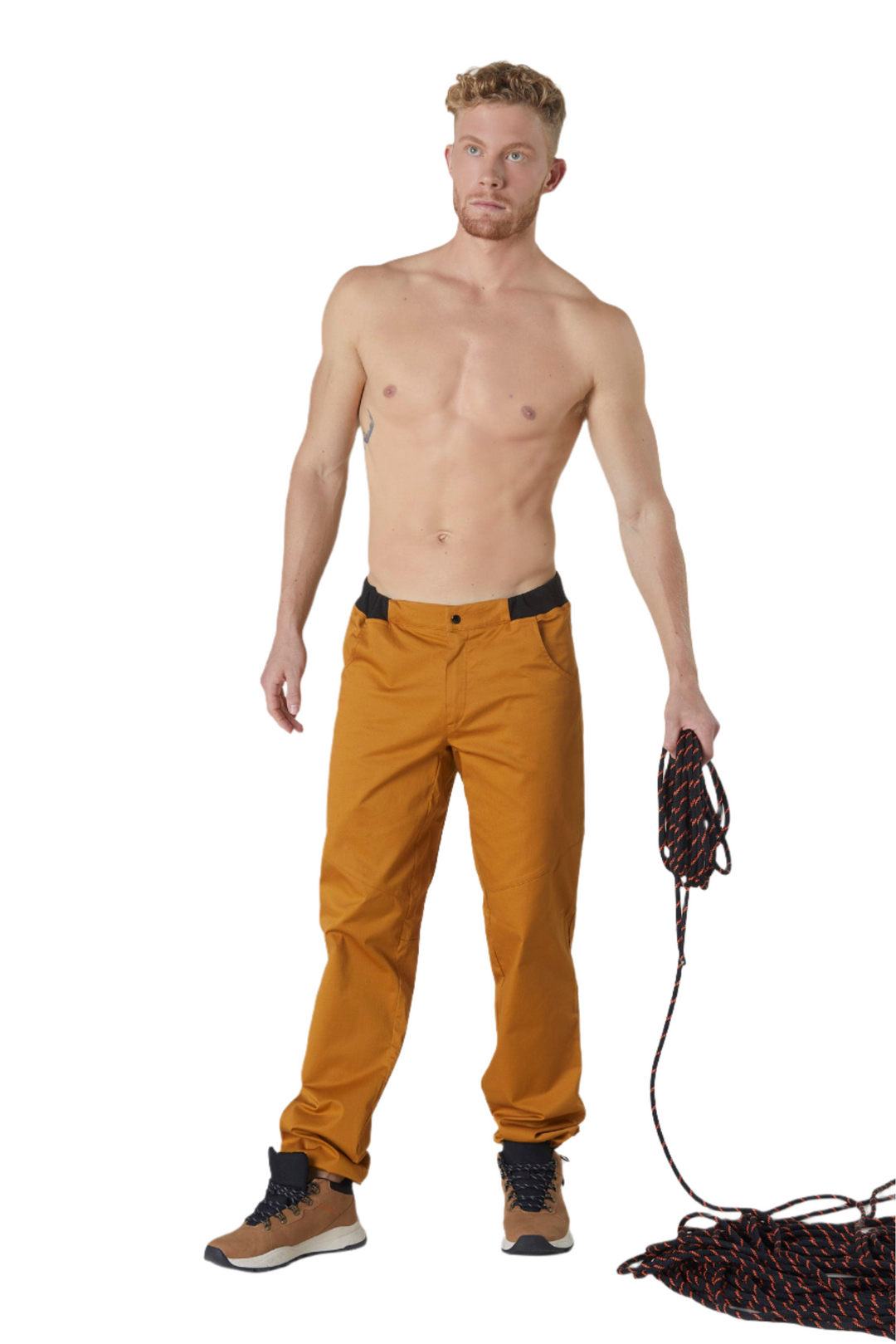 Pantalon d'escalade Pyrénées en coton couleur ocre