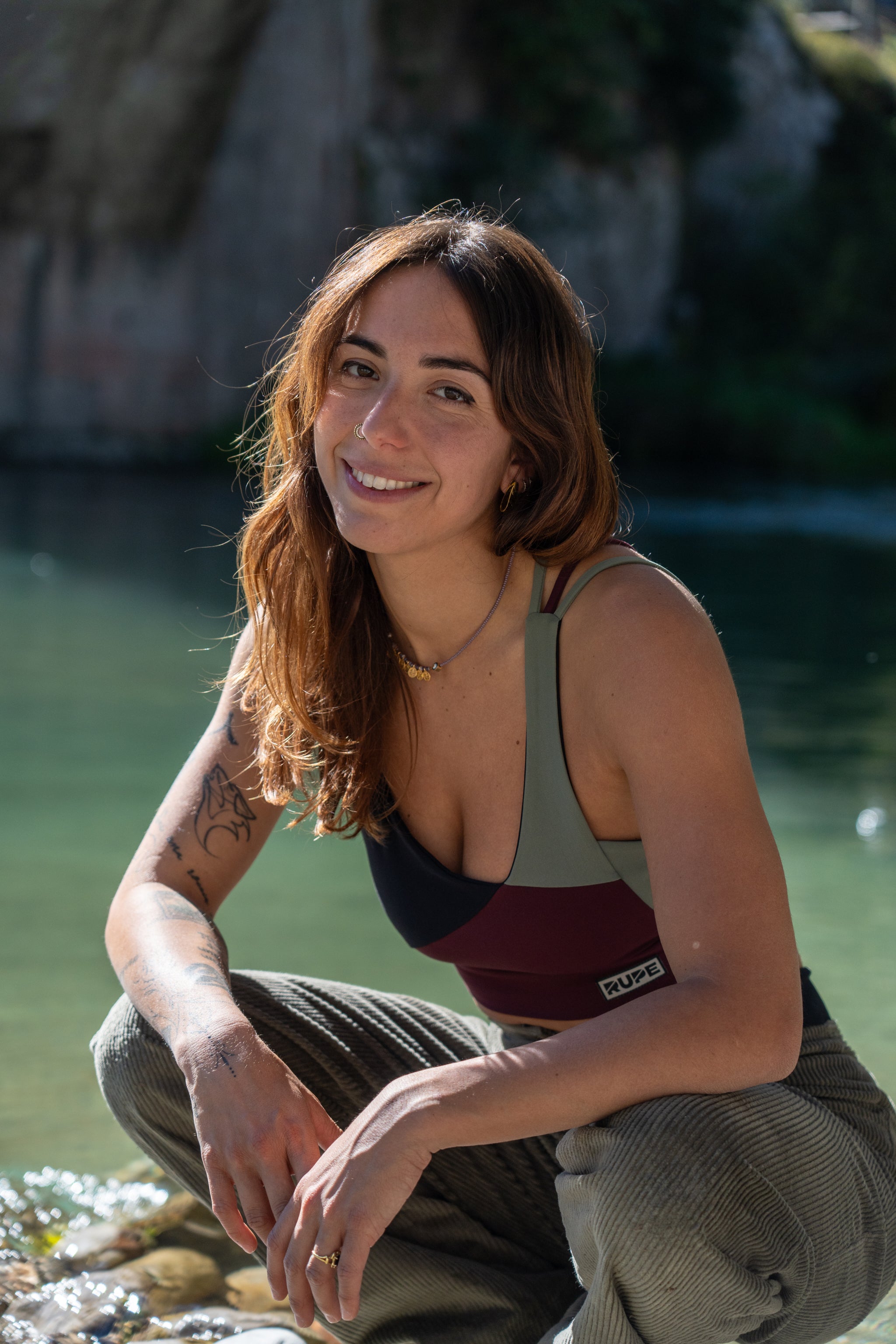 Braided Sports Top - Kaleido Ember