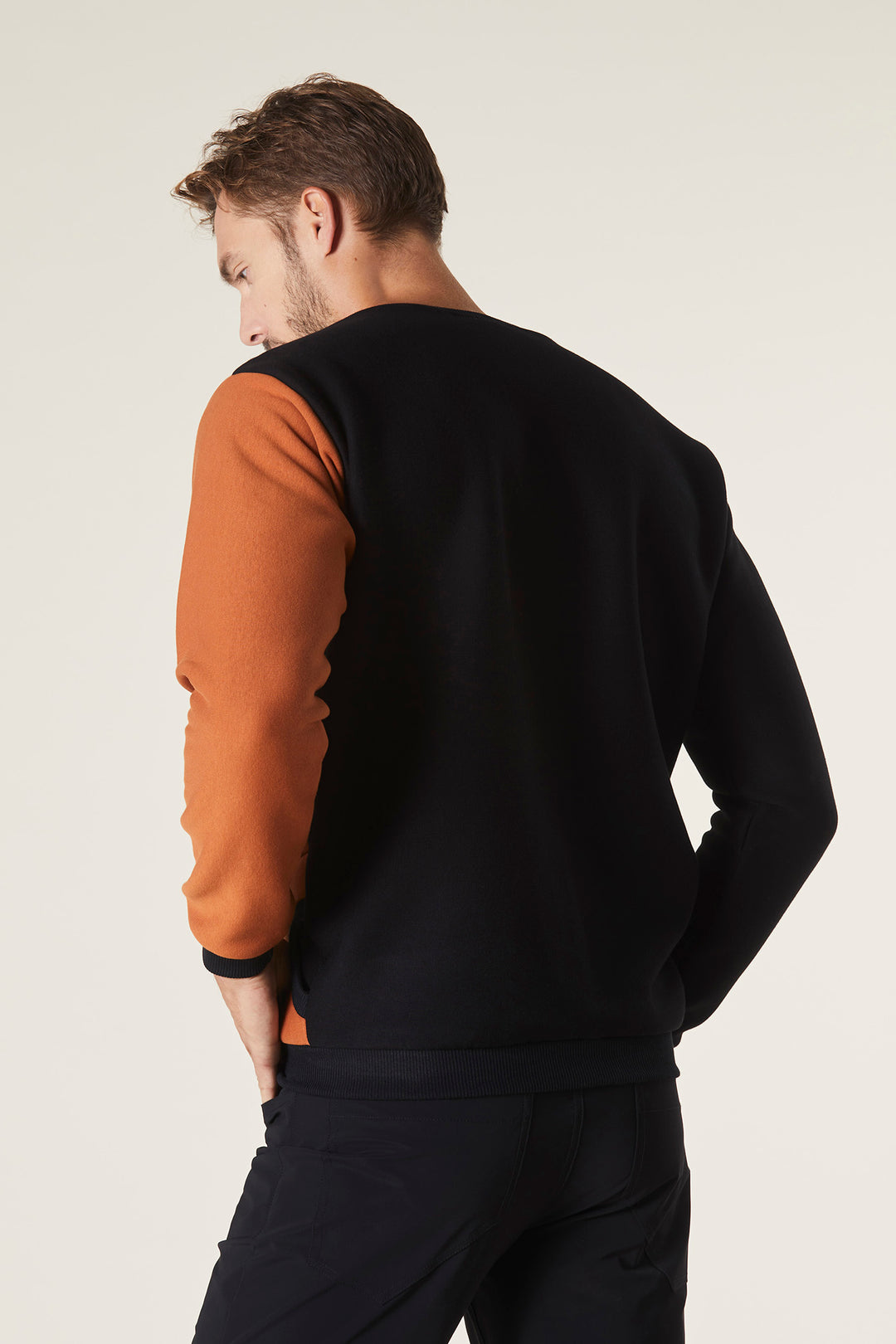 Sweat-shirt à col rond - Unisexe - Orange Twist 